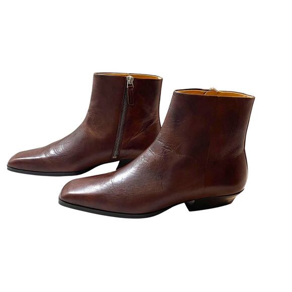 Banana Republic Women’s Italian Leather Ankle Boots Size 9 in Burnished Brown - Picture 7 of 9